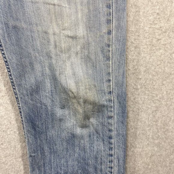 Levi's Strauss 514 Jeans Mens Size 38 X32 (40x31) Distressed Grunge Straight Fit - Picture 4 of 16